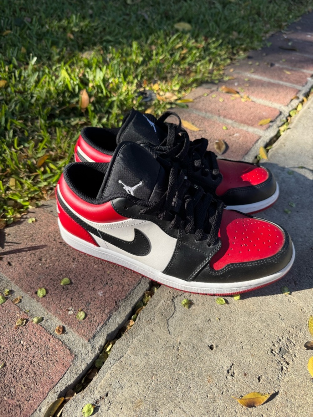 Jordan Low Top Sneakers - Black, Red, White